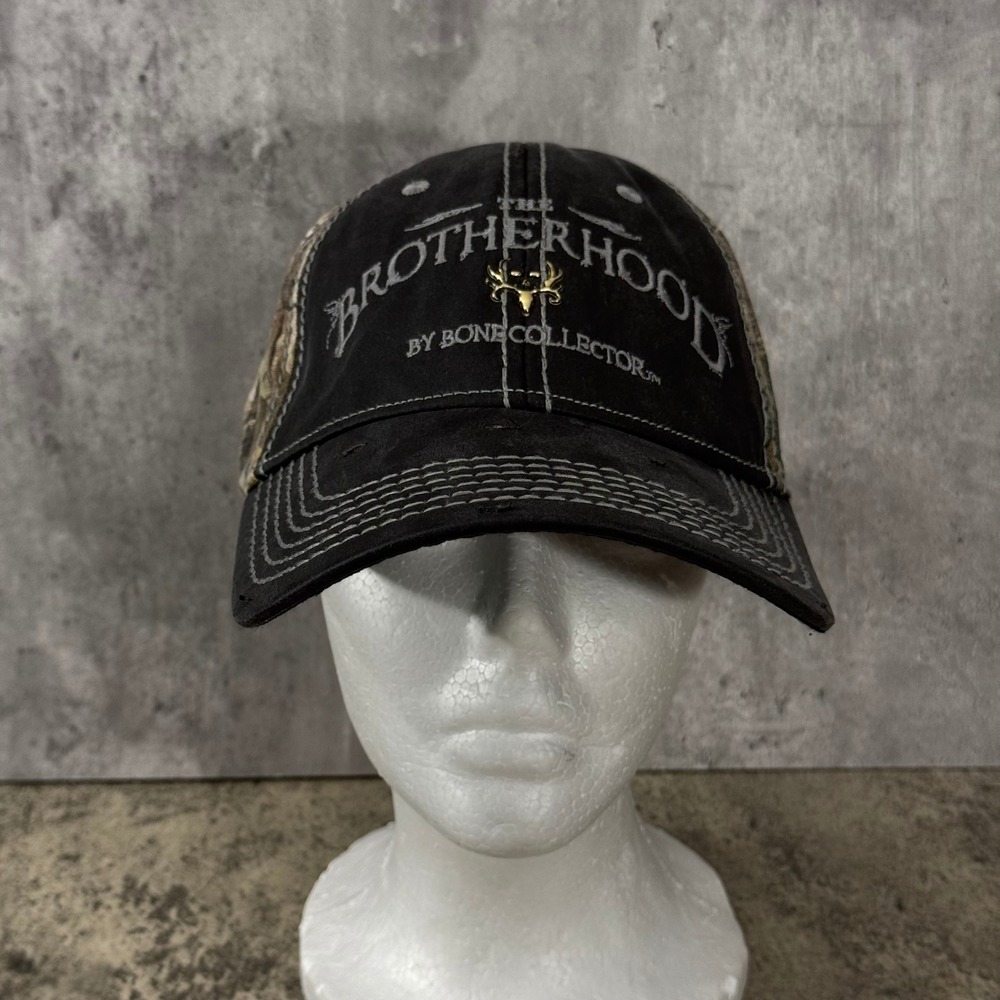 Bone Collector The Brotherhood Hat OS Black Realtree Camo Adjustable Cap